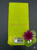 Handloom Saree with Threaded jari design - Parrot Green