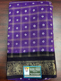Purple Handloom saree with round dot