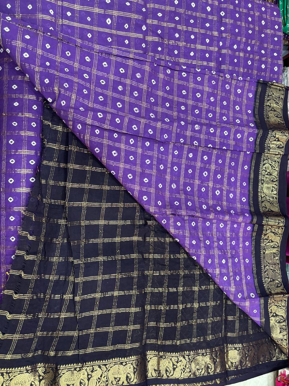 Purple Handloom saree