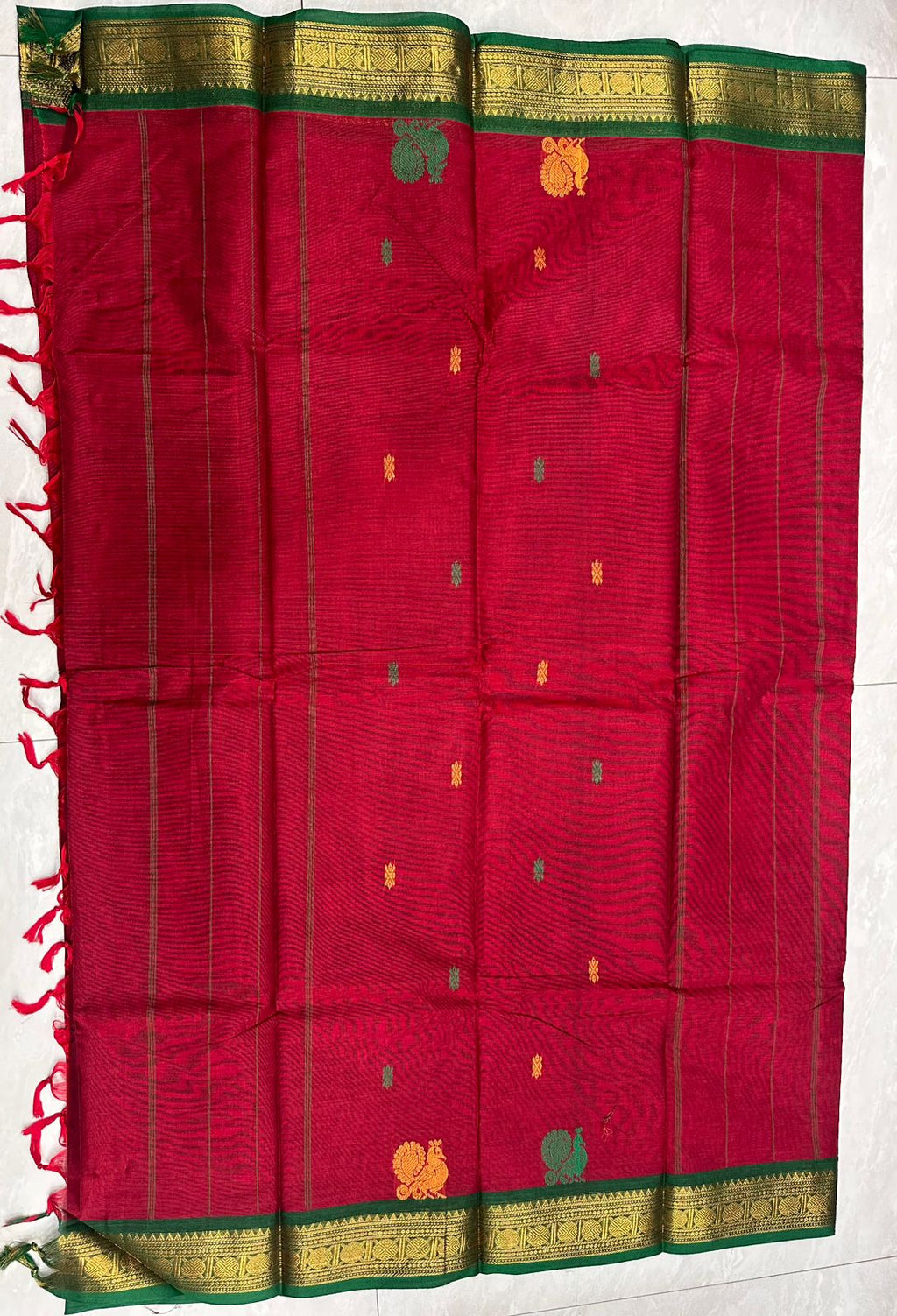 Kanchi Cotton - Rich Cotton - Red